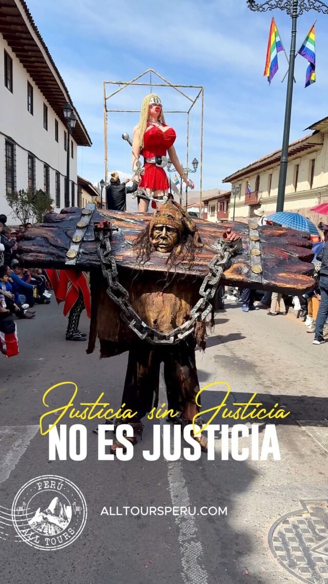 🌟 ¡Y la descarada está de vuelta en el desfile de alegorías de la Universidad de Bellas Artes! Esta vez bajo el nombre 'Justicia Descarada' o 'Justicia sin Justicia'. Una representación poderosa de una mujer cegada por el dinero, cuyo juicio ya no está basado en la justicia, sino en el poder de la riqueza. 💸💔 Nos muestra cómo el dinero puede corromper incluso los valores más esenciales. Un recordatorio para todos: la justicia no tiene precio.

📌 Cusco hace historia. ¡También es arte, cultura viva y belleza que inspira!
🌄 ¡Empieza la fiesta que honra nuestras raíces!
📲 No esperes más, tu próxima gran aventura te está llamando:
🎒 Viaja con propósito. Viaja con alma.
🔴 Sueña.
⚪ Viaja.
🔴 Disfruta.
✈️ ¡Viaja y descubre estos increíbles destinos peruanos con nosotros!
⭐ ¿Más detalles? Escríbenos al WhatsApp: https://walink.co/bc0525
⭐ Síguenos en Instagram: #alltoursperu
📩 Email: info@alltoursperu.com
🔗 www.alltoursperu.com 

 #JusticiaSinJusticia #JusticiaSinJusticia #ArteConConciencia #DesfileDeAlegorías #ReflexiónSocial #PoderDelDinero #JusticiaCorrupta #ArteQueHabla #UniversidadDeBellasArtes #CorrupciónYJusticia #DenunciaSocial #AllToursPeru  #LaDescarada #alegorías2025 #alegoriascusco2025 #ConcienciaSocial